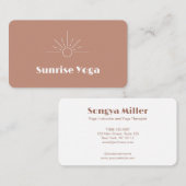 Boho Earthy Modern Custom Logo Visitenkarte (Vorne/Hinten)