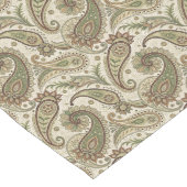 Boho Earthy Paisley Druckdetails Seite Grün braun Großer Tischläufer (Ecke)