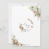 Boho Earthy Protea Palm Rust Brown Rustic Wedding Einladung (Rückseite)