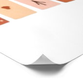 Boho Earthy Rainbow Aästhetics Poster (Ecke)