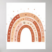 Boho Earthy Rainbow Aästhetics Poster (Vorne)