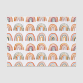 Boho Earthy Tone Watercolor Rainbows Illustration Seidenpapier