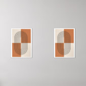 Boho Earthy Tones Bilderwand Sets (Vorderseite)