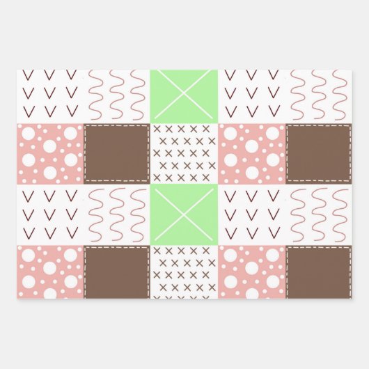 Boho Earthy Warm Colors Birthday Geschenkpapier Set (Vorderseite)