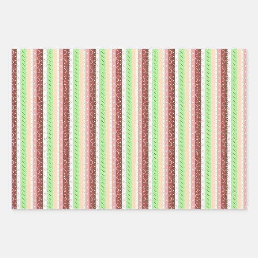 Boho Earthy Warm Colors Birthday Geschenkpapier Set (Vorderseite 2)