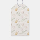 Boho Easter Bunny Nest Wreath Gold Ivory Geschenkanhänger (Rückseite)