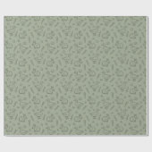 Boho Easter Bunny Rabbit Goose Spring Sage Green Geschenkpapier (Flach)