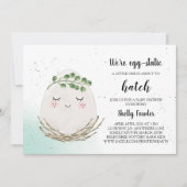 Boho Easter Egg Baby Dusche Einladung - Frühjahr (Vorderseite)