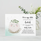 Boho Easter Egg Baby Dusche Einladung - Frühjahr (Stehend Vorderseite)