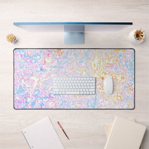 Boho Eclectic Hippie Funky Colorful Pastel Marble Schreibtischunterlage