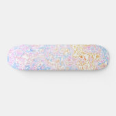 Boho Eclectic Hippie Funky Colorful Pastel Marble Skateboard (Horizontal)