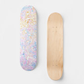 Boho Eclectic Hippie Funky Colorful Pastel Marble Skateboard (Vorderseite)