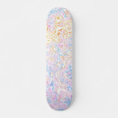 Boho Eclectic Hippie Funky Colorful Pastel Marble Skateboard (Vorne)