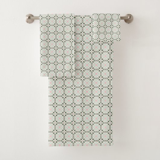 Boho Eclectic Intricate Delicate Weihnachtsmuster Badhandtuch Set (Insitu)