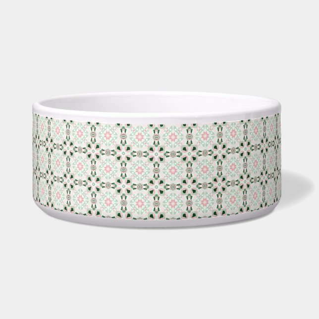 Boho Eclectic Intricate Delicate Weihnachtsmuster Napf (Vorderseite)
