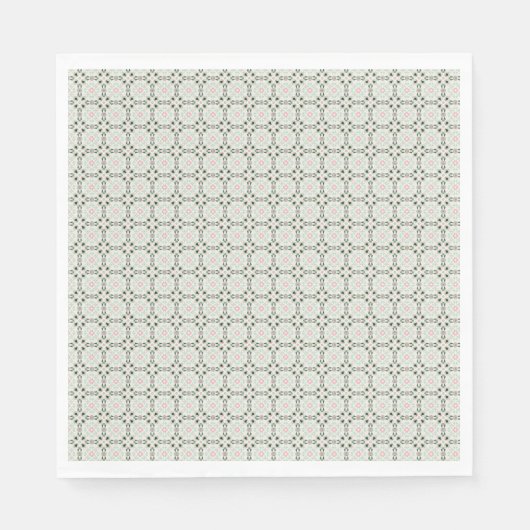 Boho Eclectic Intricate Delicate Weihnachtsmuster Serviette (Vorderseite)