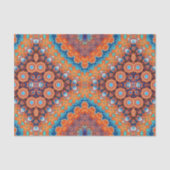 Boho Eclectic Kaleidoscopic Mosaik Angesagt Aquama Seidenpapier (Vorderseite)