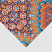 Boho Eclectic Kaleidoscopic Mosaik Angesagt Aquama Seidenpapier (Ausschnitt)