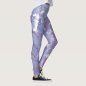 Boho Eclectic Soft Lila Digital Abstrakt Marbour Leggings (Rechts)