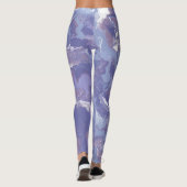 Boho Eclectic Soft Lila Digital Abstrakt Marbour Leggings (Rückseite)