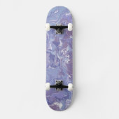 Boho Eclectic Soft Lila Digital Abstrakt Marbour Skateboard (Vorderseite)