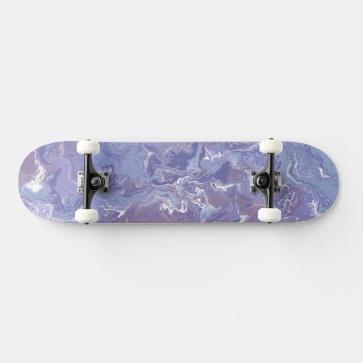 Boho Eclectic Soft Lila Digital Abstrakt Marbour Skateboard (Horizontal)