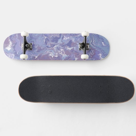 Boho Eclectic Soft Lila Digital Abstrakt Marbour Skateboard (Horizontal)