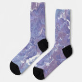 Boho Eclectic Soft Lila Digital Abstrakt Marbour Socken (Linkes Detail)