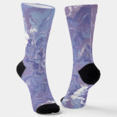 Boho Eclectic Soft Lila Digital Abstrakt Marbour Socken (Gewinkelt)