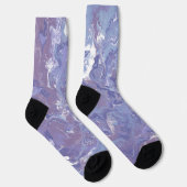 Boho Eclectic Soft Lila Digital Abstrakt Marbour Socken (Rechts)