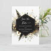 Boho Editable Enchanted Forest Wedding Save The Date (Stehend Vorderseite)