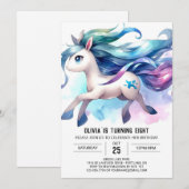 Boho Editable Horse Birthday Einladung (Vorne/Hinten)