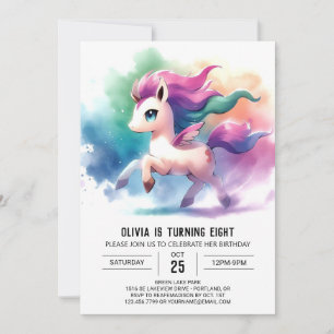 Boho Editable Horse Birthday Einladung