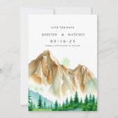 Boho Editable Mountain Save The Date (Vorderseite)