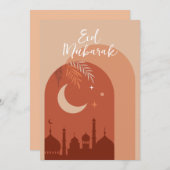 Boho Eid Mubarak Eid Card Einladung (Vorne/Hinten)