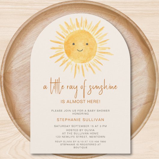 Boho Ein Kleiner Sonnenschein Baby Shower Torbogen Einladung