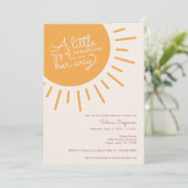 Boho Ein kleiner Sonnenstrahl ist auf dem Weg Mädc Einladung (Stehend Vorderseite)