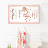Boho Ein wenig Ray der Sonnenschein-Girl-Babydusch Banner (Insitu)