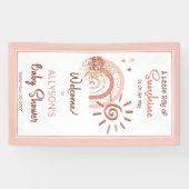Boho Ein wenig Ray der Sonnenschein-Girl-Babydusch Banner (Horizontal)