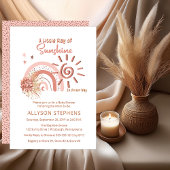 Boho Ein wenig Ray der Sonnenschein-Girl-Babydusch Folieneinladung