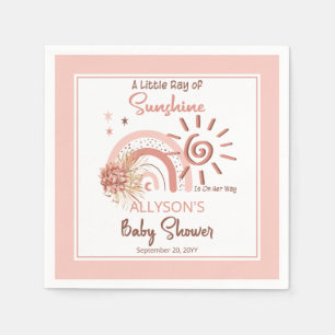 Boho Ein wenig Ray der Sonnenschein-Girl-Babydusch Serviette
