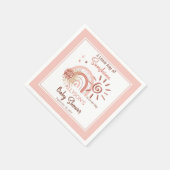 Boho Ein wenig Ray der Sonnenschein-Girl-Babydusch Serviette (Ecke)