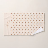Boho Einfach Modern Mädchenhaft Neutral Punkte Bei Badhandtuch Set (Handtuch)