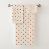 Boho Einfach Modern Mädchenhaft Neutral Punkte Bei Badhandtuch Set (Insitu)