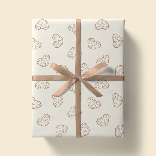 Boho Einfache Autos Fahrzeug Modern Junge Neutral  Geschenkpapier