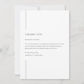 Boho Einfache Moderne Foto-Hochzeit Dankeskarte (Rückseite)