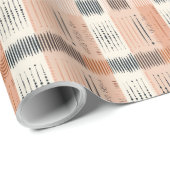 Boho einheimische Ornamente Marine rot geometrisch Geschenkpapier (Rolleneckpunkt)