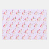 Boho-Einhorn-Pastellfarben Geschenkpapier Set (Vorderseite)