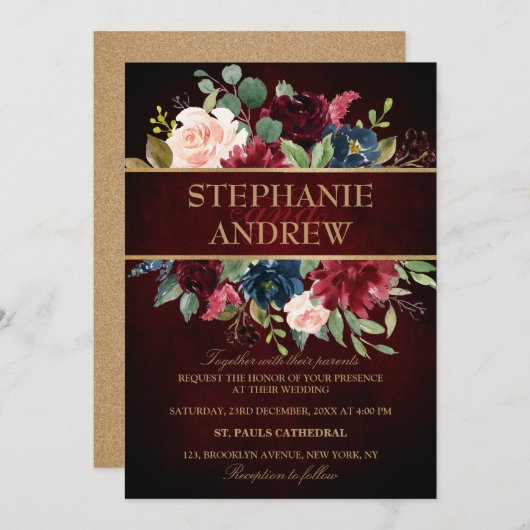 Boho Einladung (Vorne/Hinten)