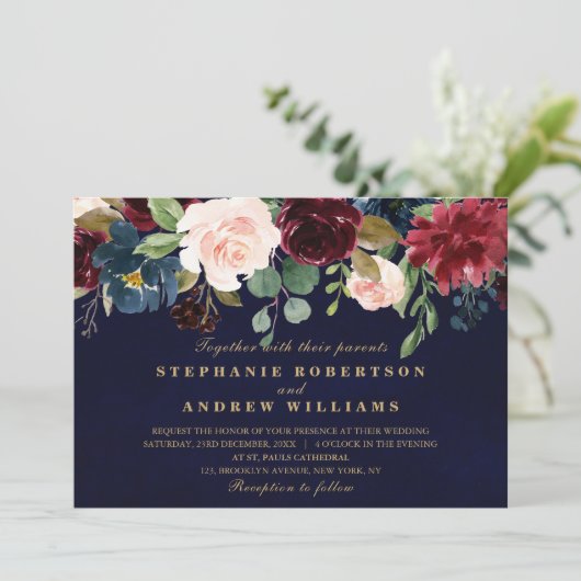 Boho Einladung (Stehend Vorderseite)